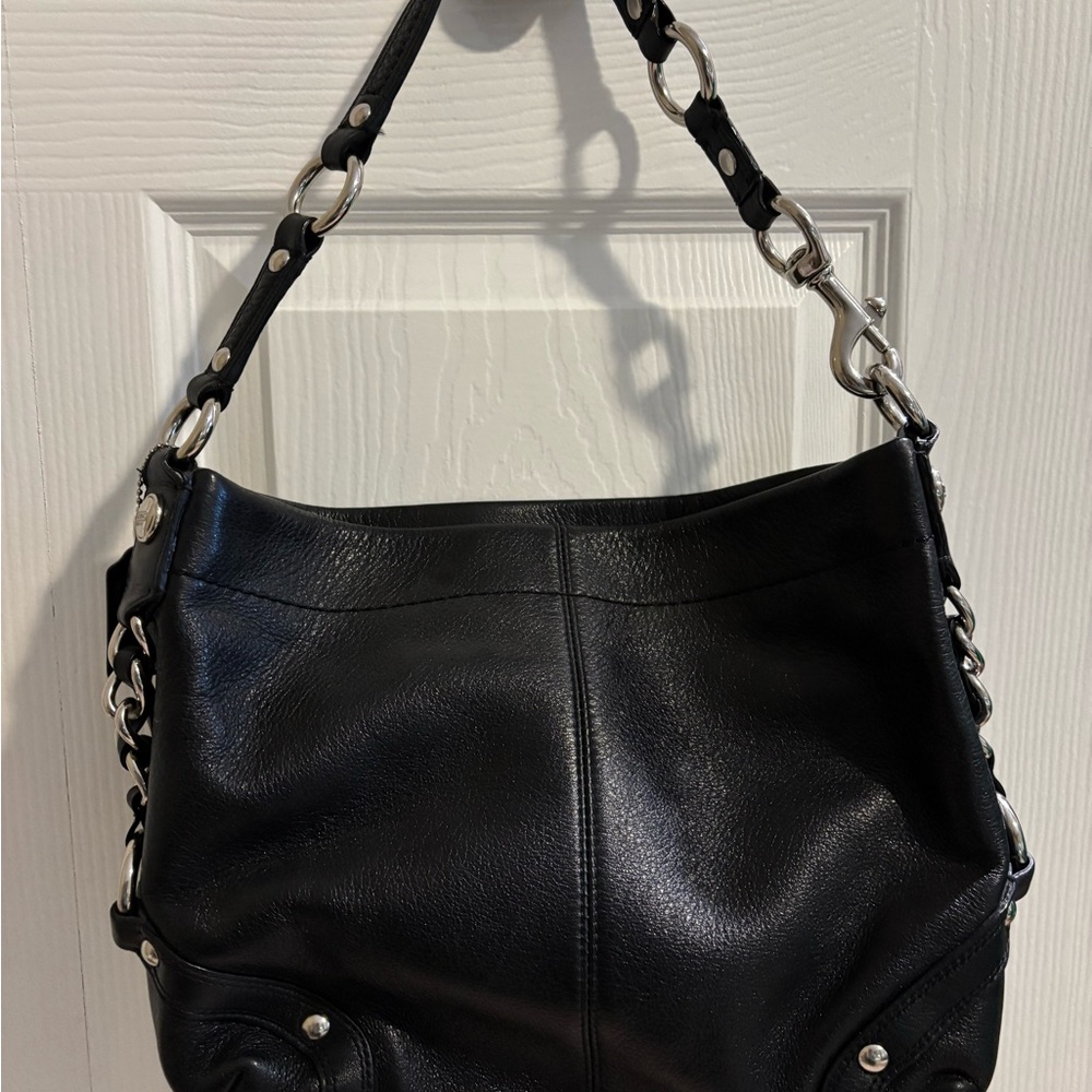 Coach Black Leather Shoulder Bag